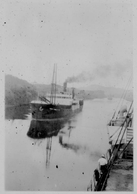Passing a Ship in the Canal, Panama, Ca. 1929-30 (Source: Barnes) 